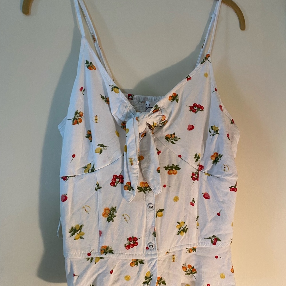 Japna White Fruit-Print Camisole Top